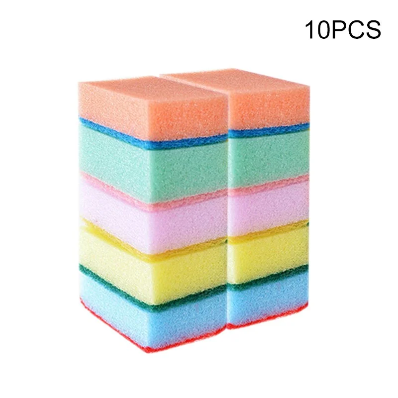 1/10 PCS High Density Sponge Kitchen Cleaning Tools Household Dishwasher Sponges Brush Set Kitchen Dish Home Cleaning Tools