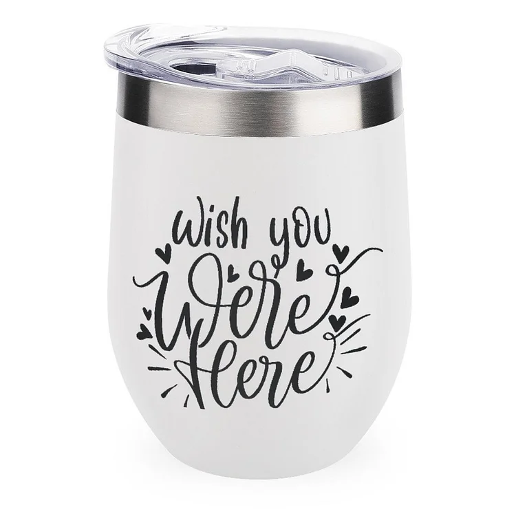 Wish You Were Here Stainless Steel Insulated Cup Traval Mugs - Heather Prints Shirts