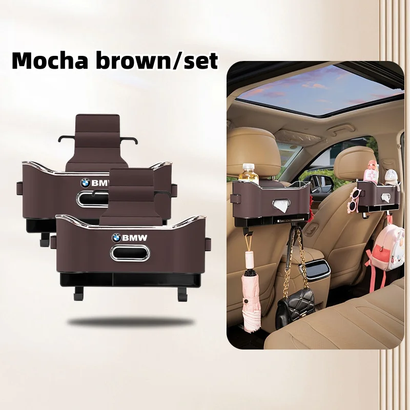 Car seat back multifunctional storage box