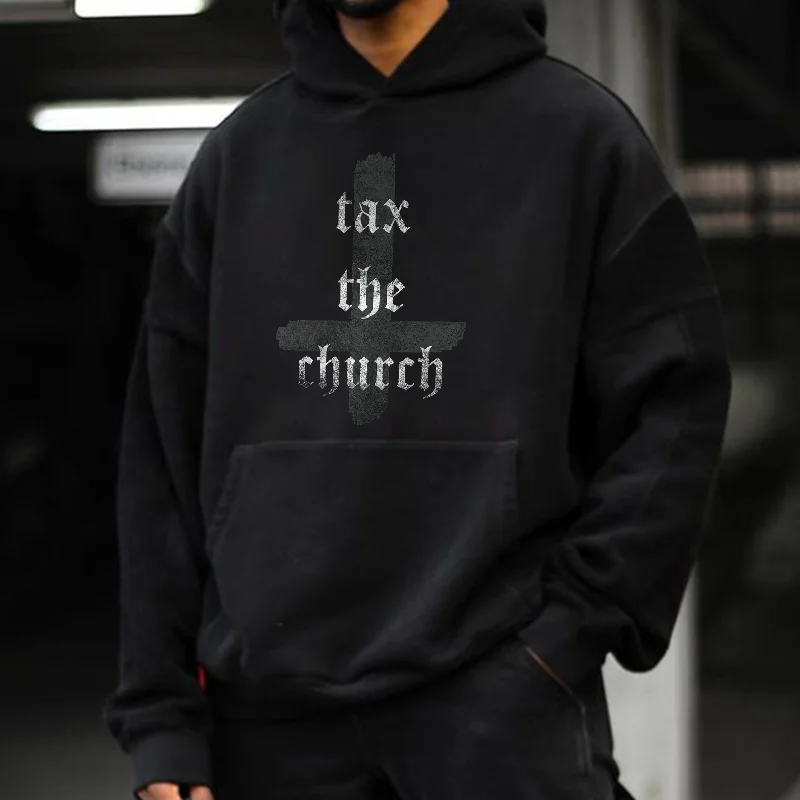 Tax The Church Printed Men's Hoodie -  