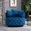 Cchcompanies Matthias Plush Velvet Barrel Chair with Solid Wood Legs - Available in 3 Colors