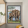 >SALE<Full Embroidery Eco-cotton Thread 11CT Printed Elephants Cross Stitch 50x65cm