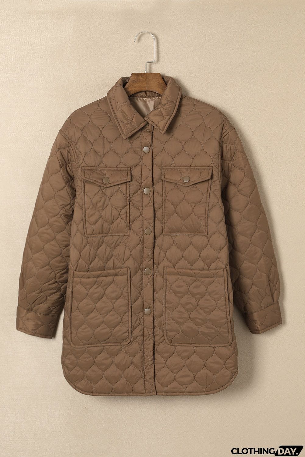 Snap Down Collared Winter Coat