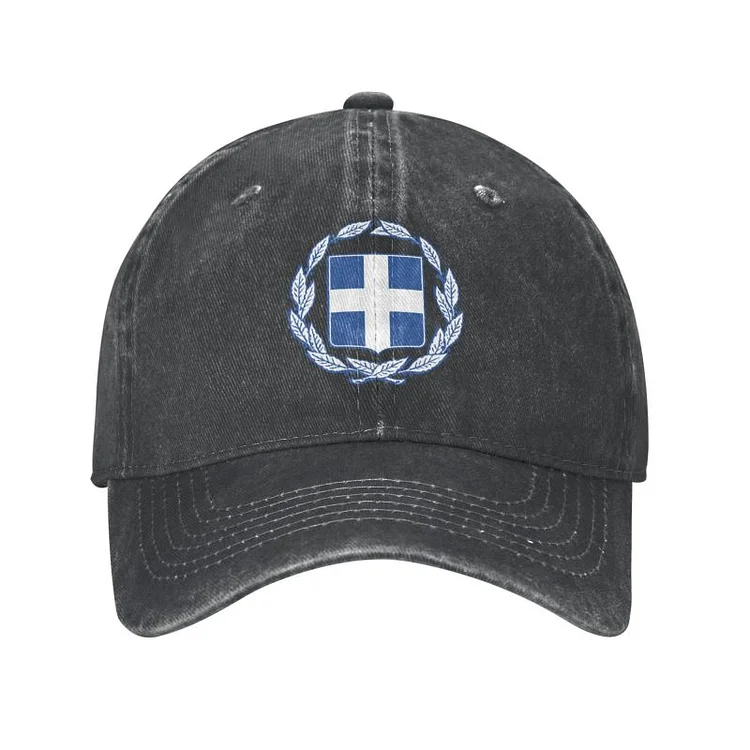 Classic Unisex Cotton Coat Of Arms Of Greece Baseball Cap Adult Adjustable Dad Hat for Men Women Sports