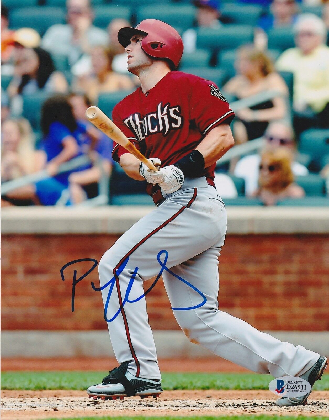 PAUL GOLDSCHMIDT ARIZONA DIAMONDBACKS BECKETT AUTHENTICATED ACTION SIGNED 8x10