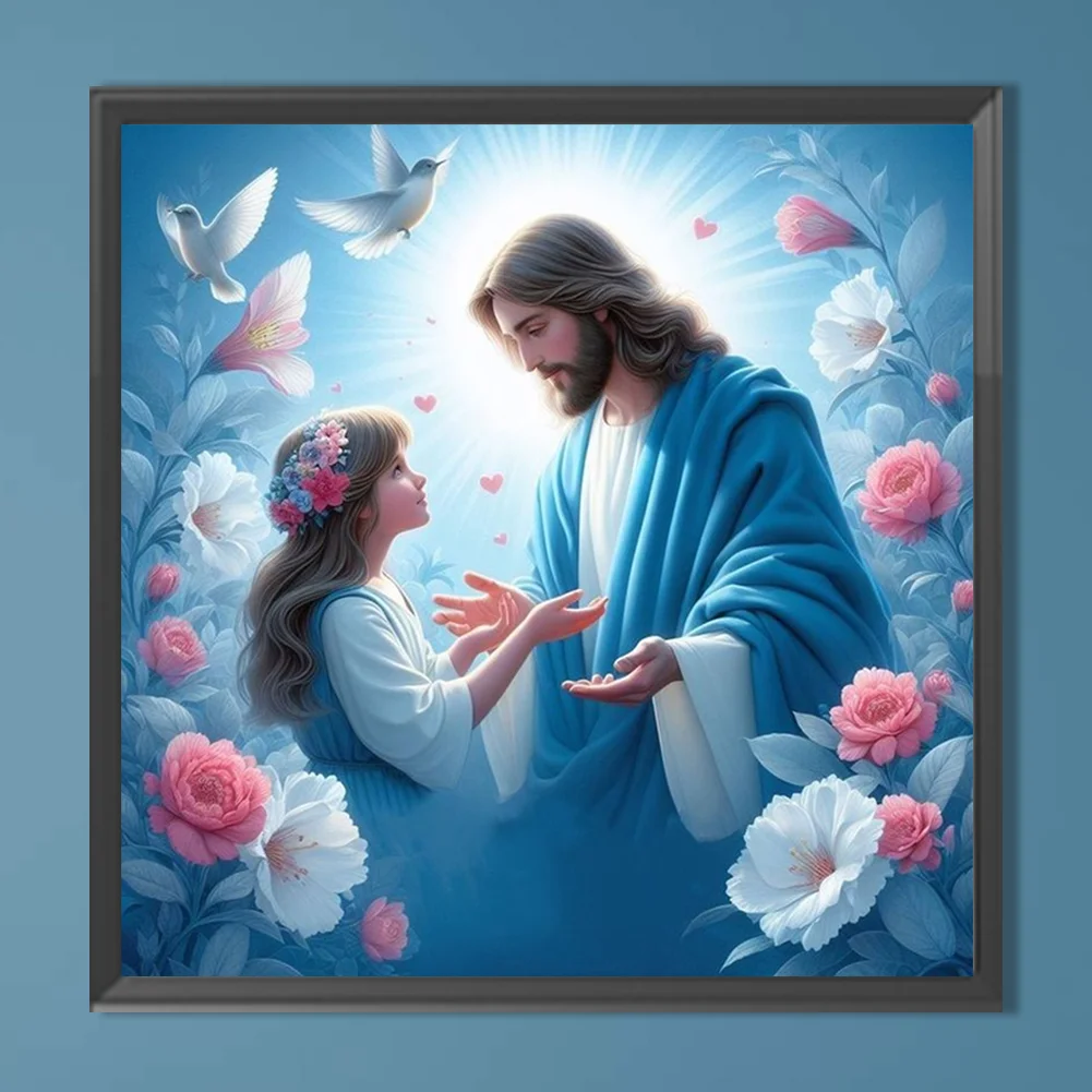 Diamond Painting - Full Round Drill - Jesus Girl(Canvas|40*40cm)