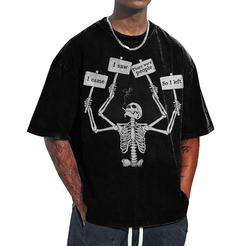 I Came I Saw Men's Art Print Graphic Print Casual Crew Neck Oversized T-Shirt