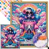 (45*55cm)Skeleton - Round Partial AB Drill Diamond Painting