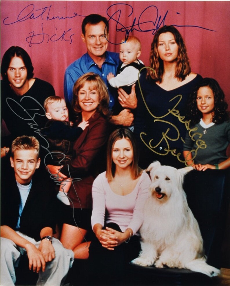 7th HEAVEN CAST Signed Photo Poster painting X4 Stephen Collins, Catherine Hicks, Jessica Biel, Barry Watson wcoa