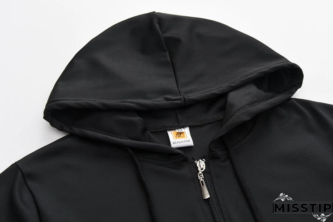 Spring Sexy Casual Solid Color Hooded Two Piece Tracksuit