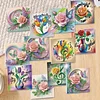 12Pcs Romantic Bouquet DIY Diamond Painting Greeting Cards for Adults Gifts