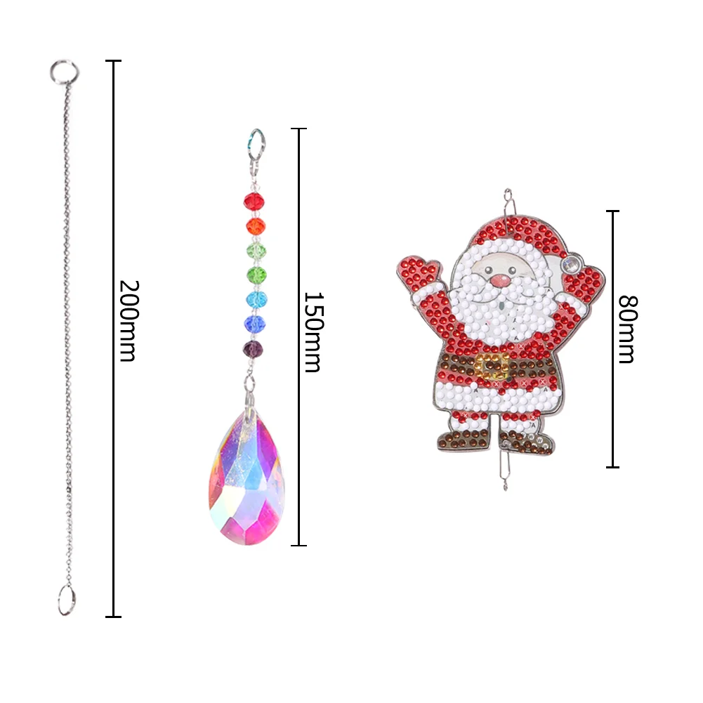 DIY Diamond Painting Sun Catcher - Santa Claus