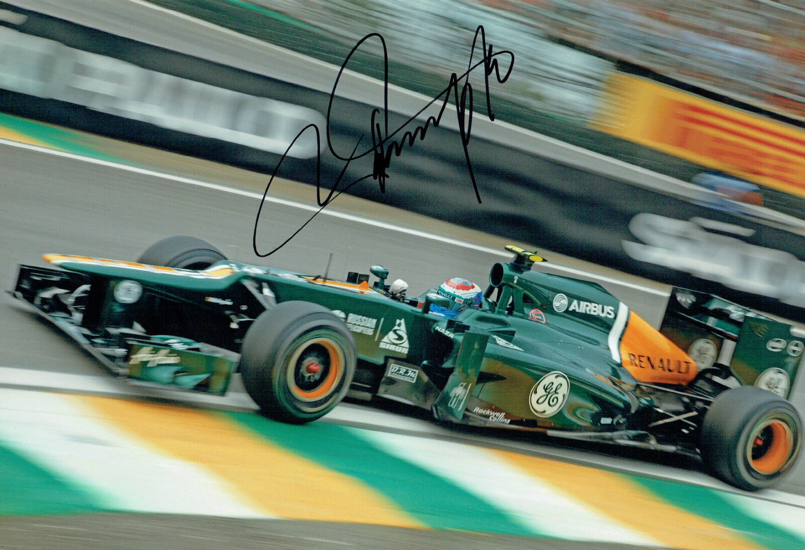 Vitaly PETROV SIGNED 12x8 Photo Poster painting AFTAL Autograph COA Caterham Formula 1