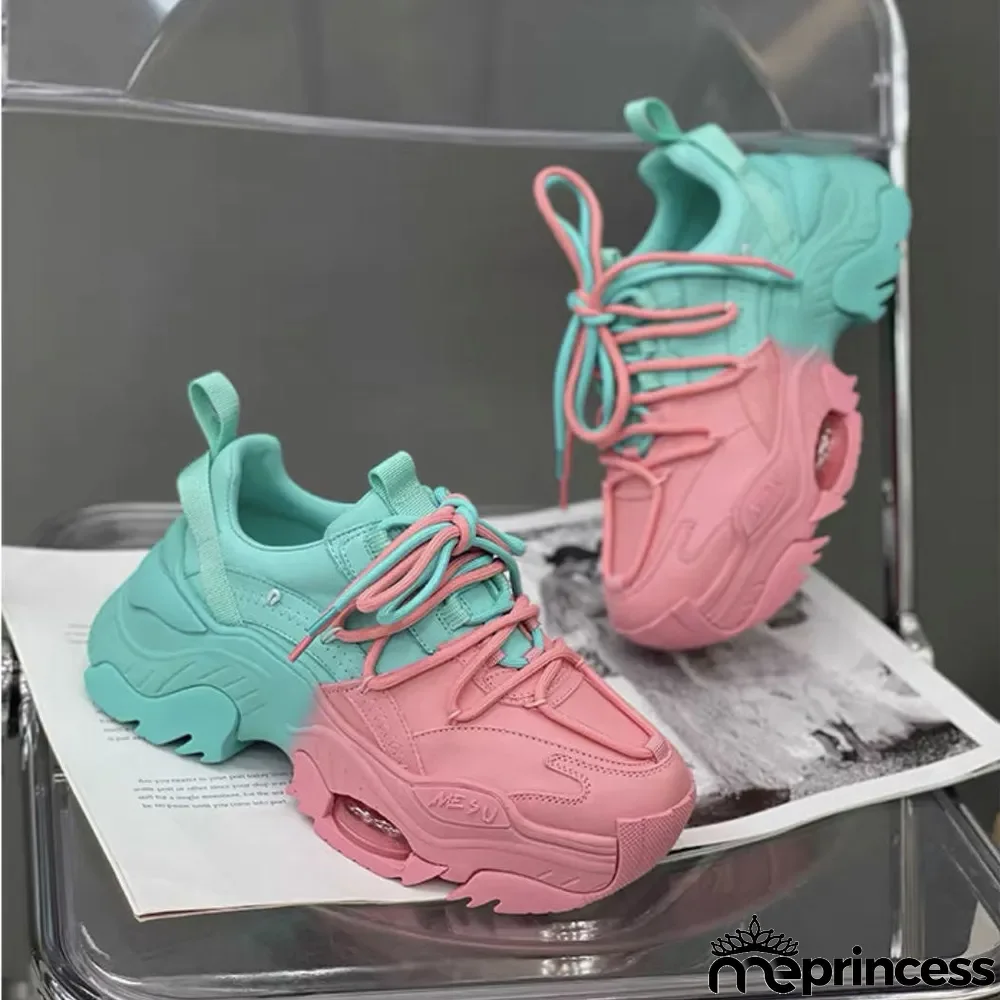Women Causal Shoes Vintage Lace-up Sneakers