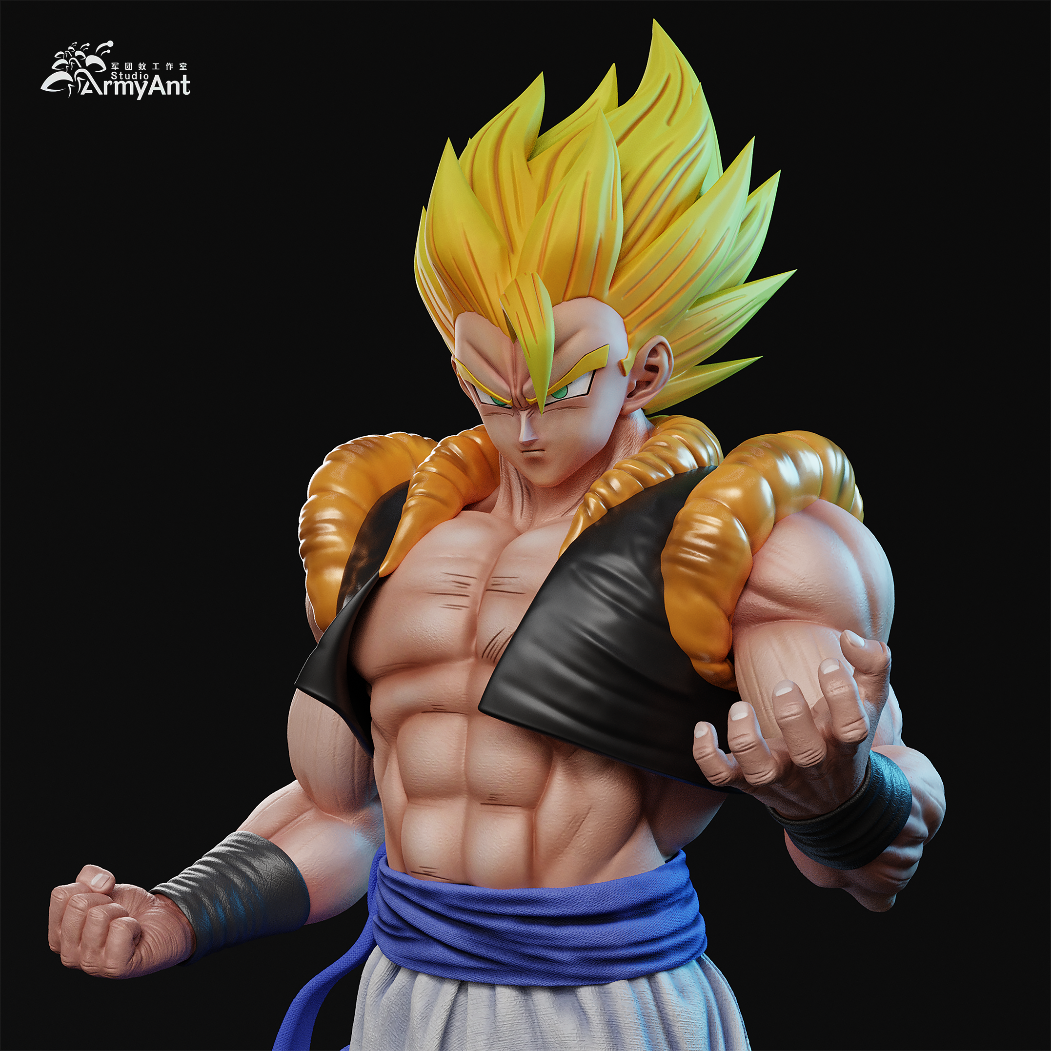 1/6 & 1/4 Scale Super Saiyan 4 Gogeta with LED - Dragon Ball Resin Statue -  ArmyAnt Studio [In Stock]