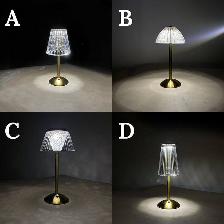 New Crystal Diamond Metal Table Lamp - Appledas