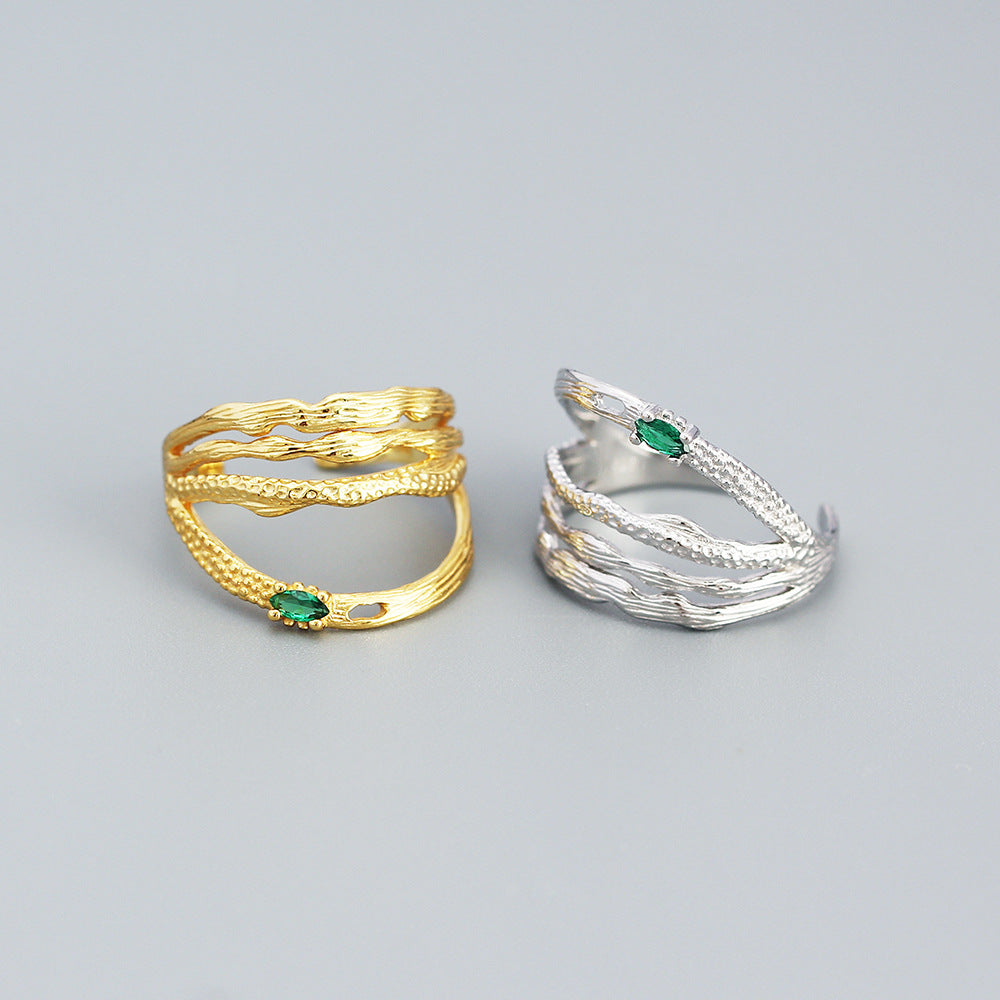 925 Sterling Silver Unisex Geometric Geometric Silver Electroplating Rings