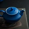 Klein Blue Ceramic Tea Set Household Afternoon Tea Warming Tea Boiling Tea Set