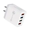 4 Ports USB Color Wall Charger Fast Charging Travel Charger US Plug Adapter