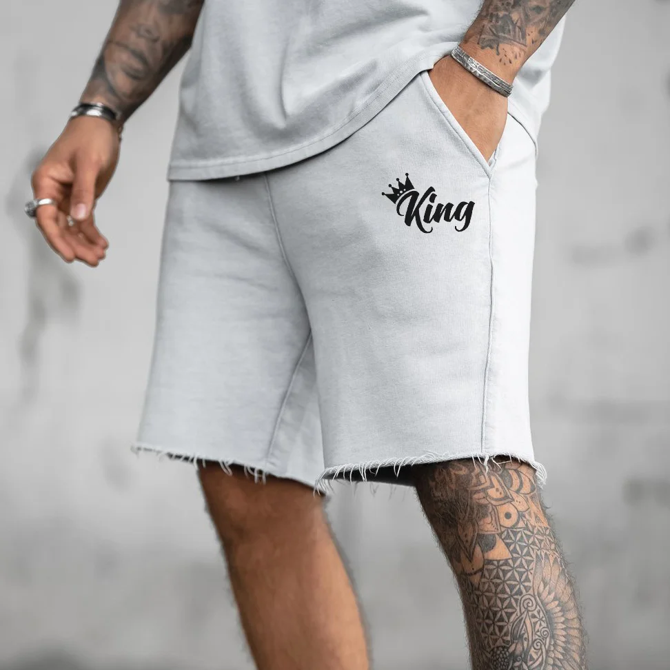 King Print Track Shorts