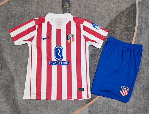 25-26 Atletico Madrid Home Children's Football Jersey 1:1 Thai Quality