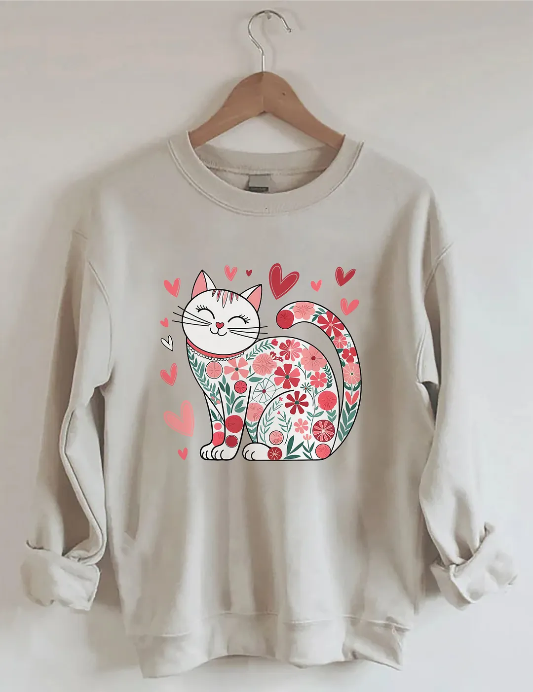 Cat Loves Valentines Day Sweatshirt