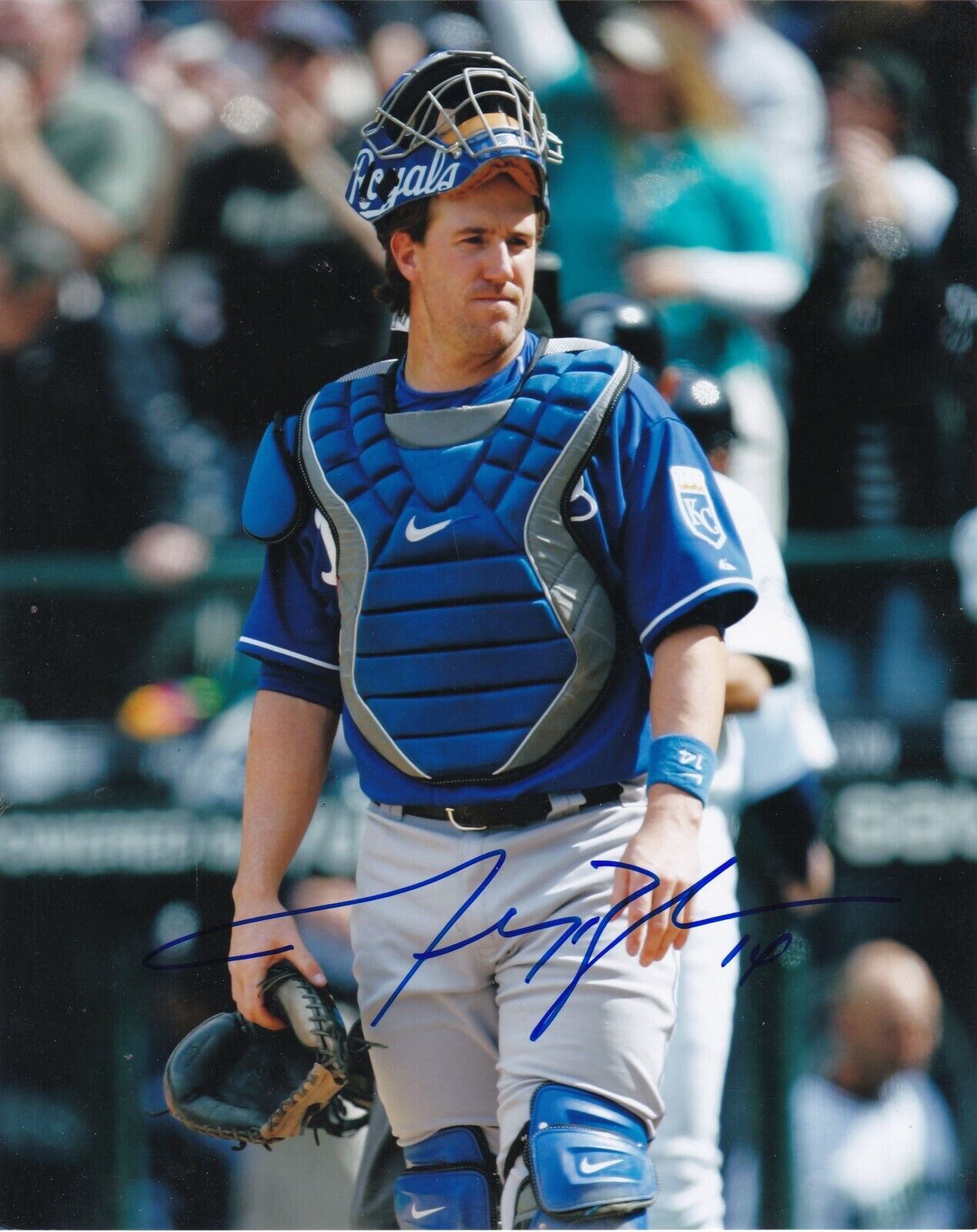 JOHN BUCK KANSAS CITY ROYALS ACTION SIGNED 8x10