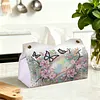 Rainbow Butterfly DIY PULeather Diamond Painting Tissue Box for Adults Beginners Gem Art Painting Napkin Holder for Living Room Bedroom Bathroom Table Decor