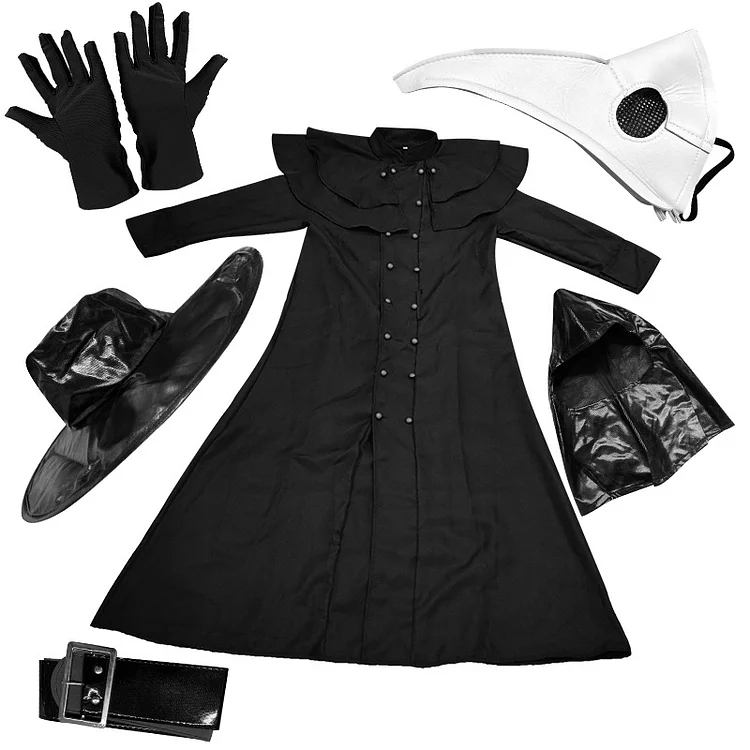 Halloween Doctor Crow Costume Cosplay Six-piece Sets
