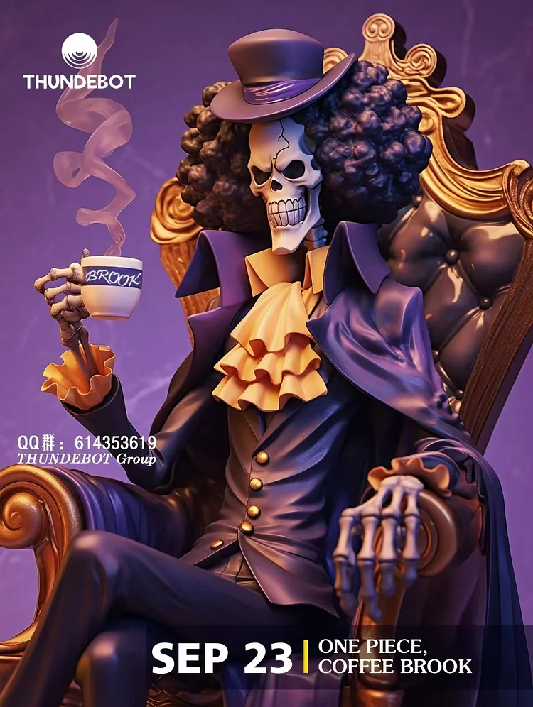 Thundebot Studio - One Piece Brook Coffee Statue(GK) -