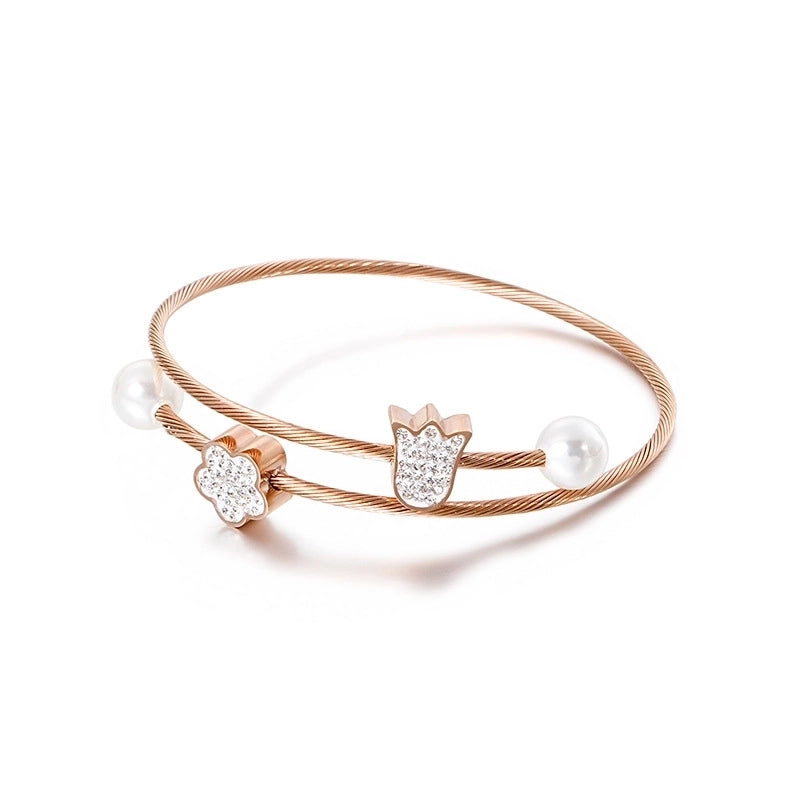 Fashion Minimalist Flower Stainless Steel In Bulk