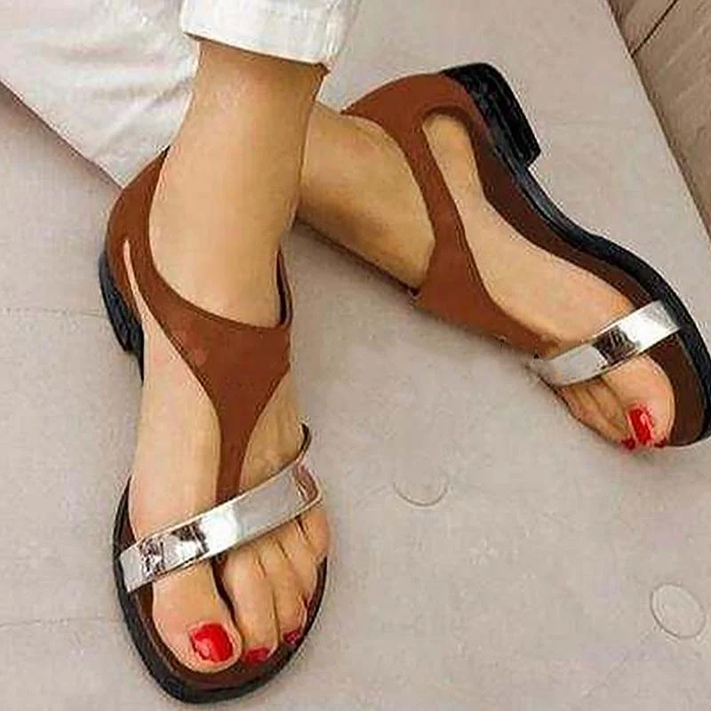 Women's Sandals Bohemia Woman Flats Sandals Ladies Buckle Strap Open Toe Shoes Women Summer Female Shoes Plus Size Footwear
