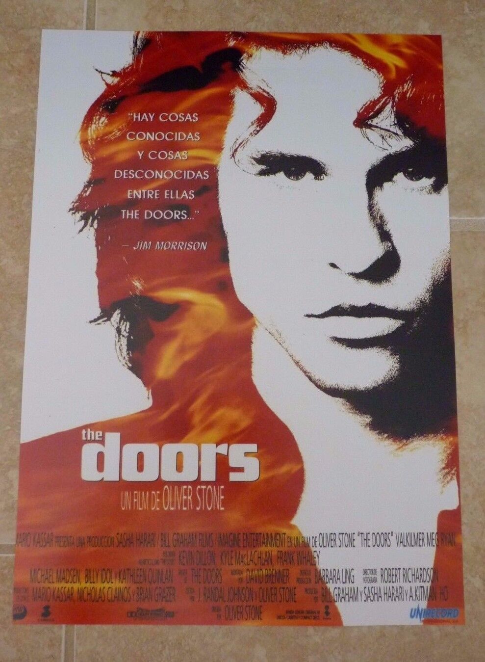 Val Kilmer The Doors Movie Color 12x17 Promo Photo Poster painting Picture SPANISH VERSION