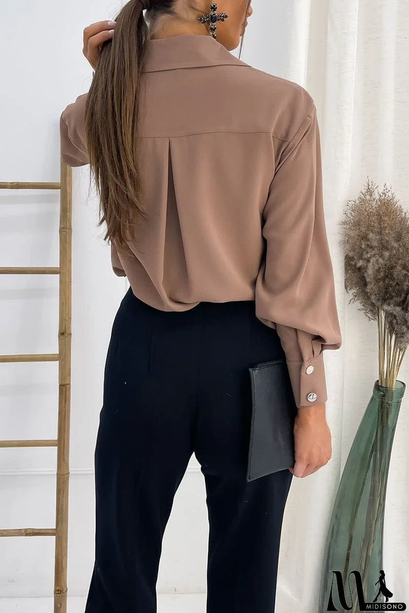 MidiSono - Drop Shoulder Button Shirt