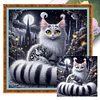 Castle Cat-11CT Stamped Cross Stitch 50*50cm