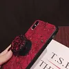 Hair Ball Airbag Bracket Diamond Huawei iPhone Samsung Case