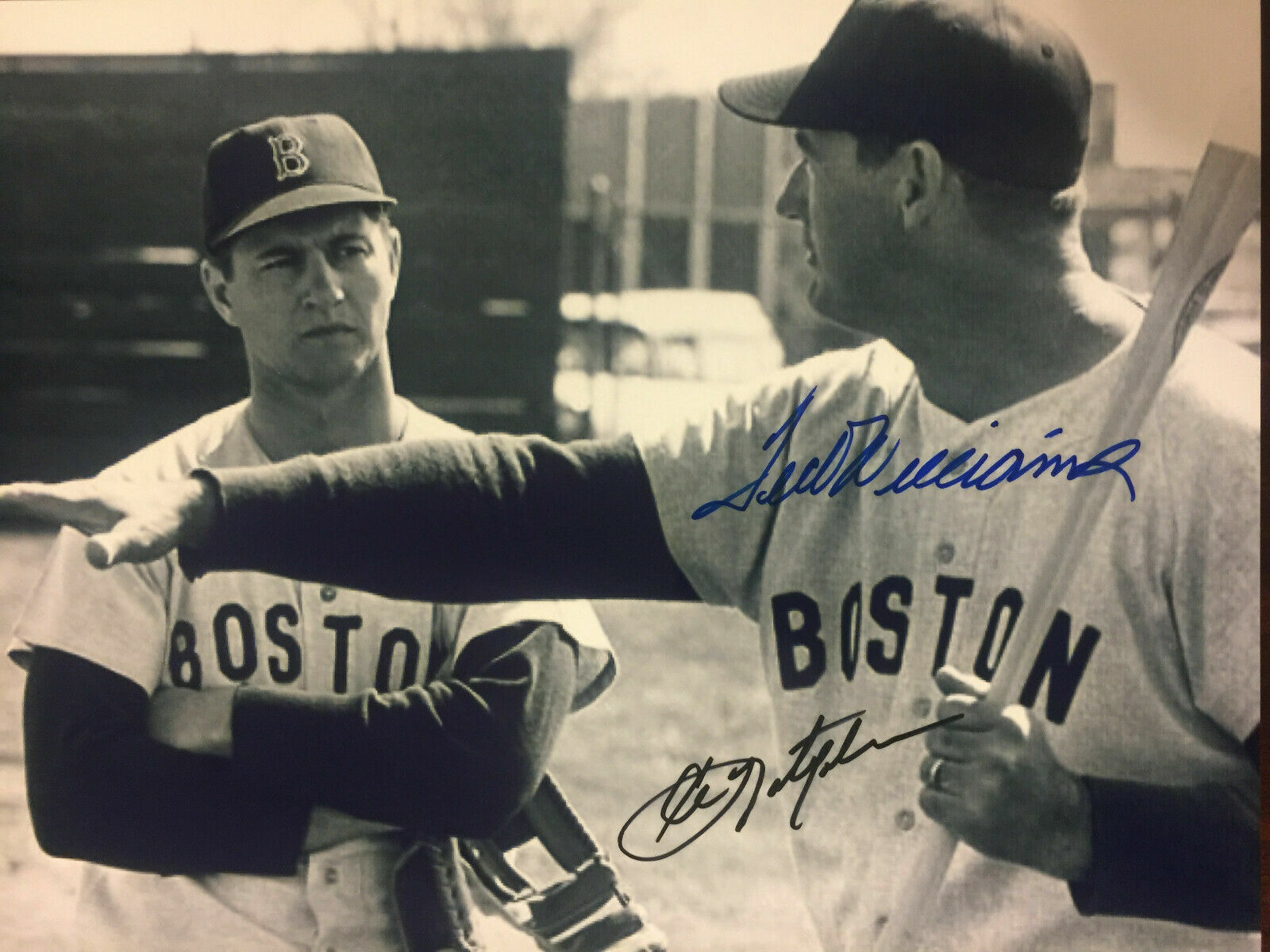 TED WILLIAMS / Carl Yastrzemski 8 x10 Autographed Signed Photo Poster painting Red Sox REPRINT