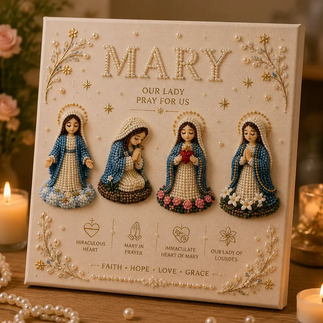 🔥 Last Day 75% OFF &ndash; ✝️ DIY Jesus Pearl Art Kit | 3D Pearl-Style Christian Artwork for Prayer Corners & Faith Gifts (📦Buy 3 Free Shipping)