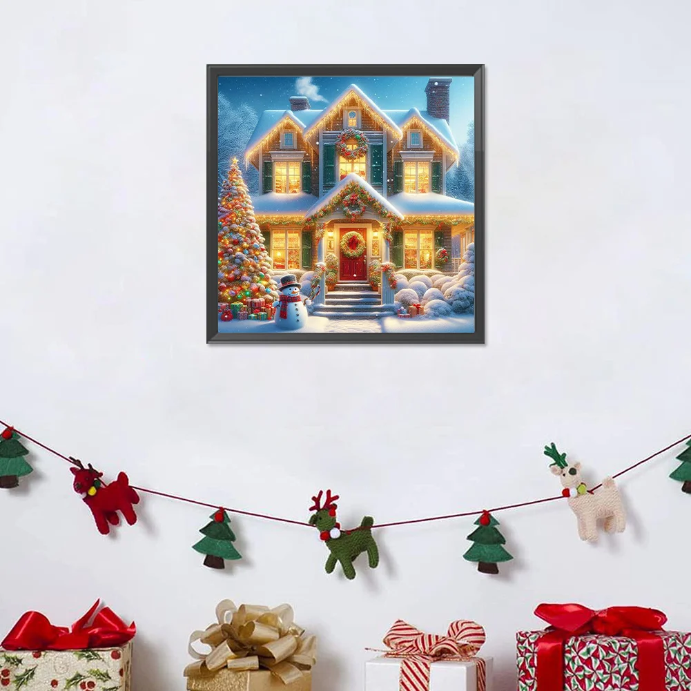 Diamond Painting - Full Round Drill - Christmas House(Canvas|30*30cm)