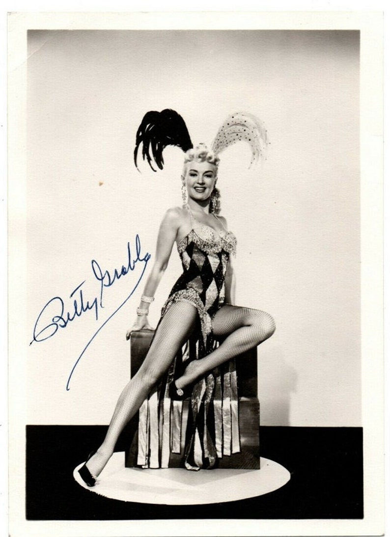 BETTY GRABLE Authentic, Hand-Signed, Vintage 5x7 Autographed Photo Poster painting WCOA