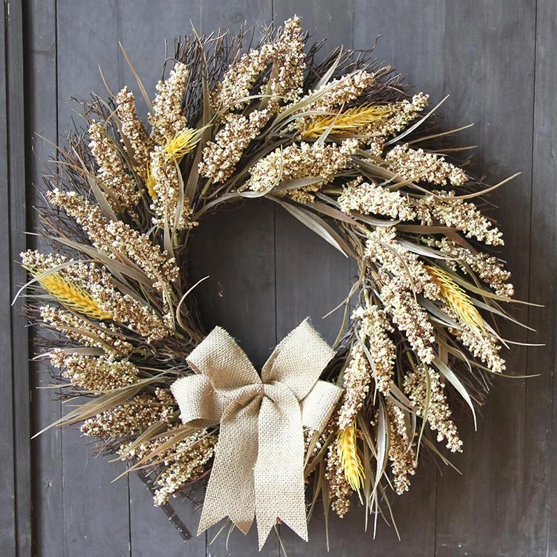 Handmade Autumn Theme Wreath For Thanksgiving Or Halloween Decoartion