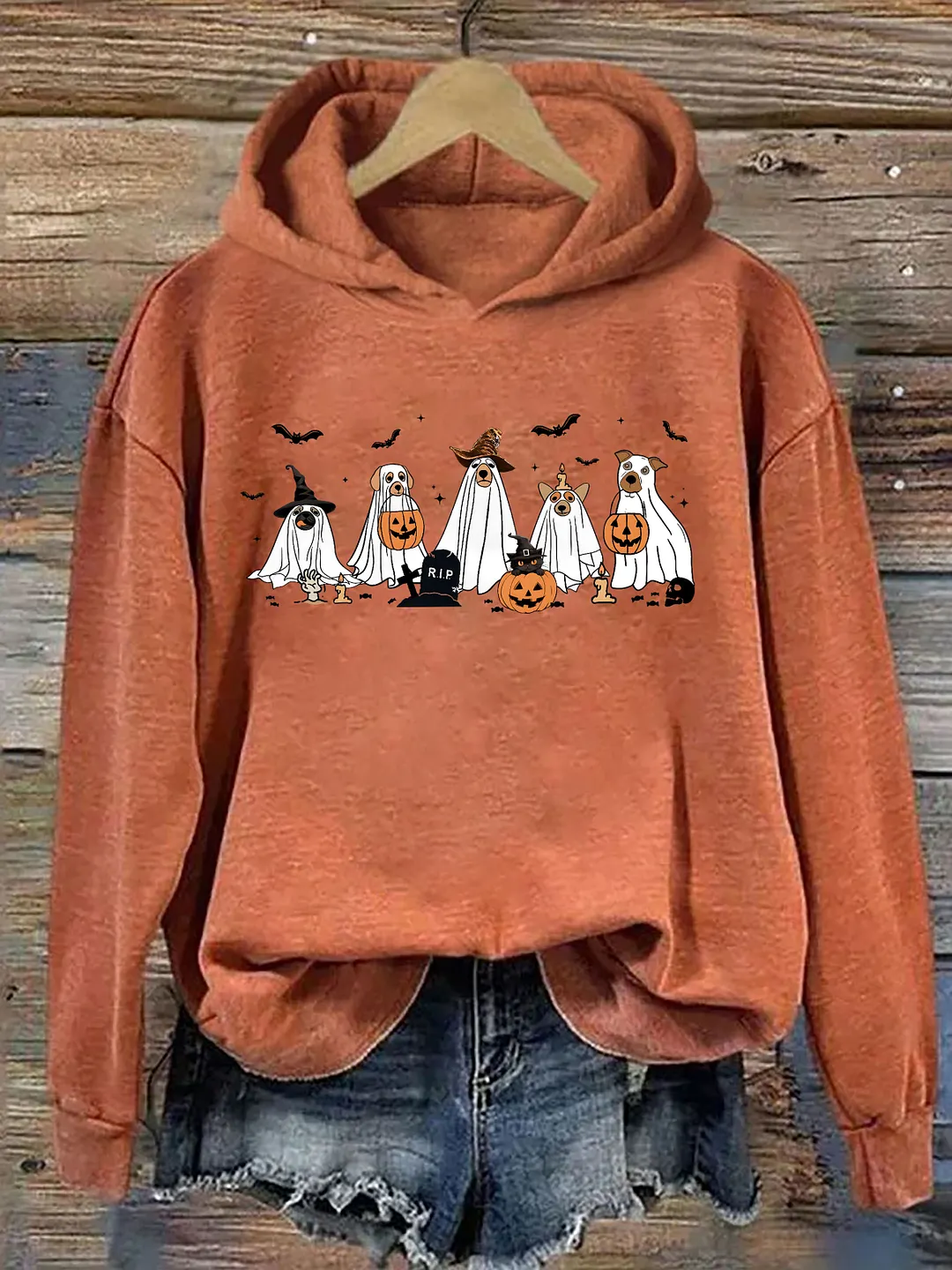 Cute Ghost Dogs Halloween Hoodie