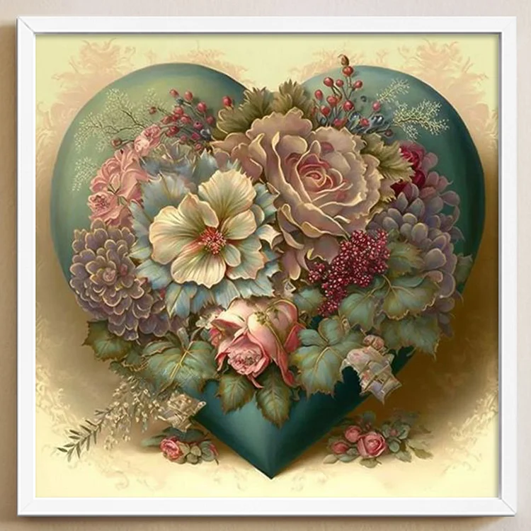 flower♡ Love Flowers 11CT Stamped Cross Stitch 50*50CM