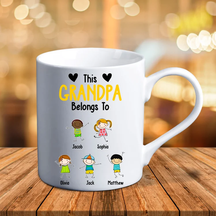 Personalized Family Christmas Mug With 1-6 Names-Christmas Birthday Gift Ceramic Coffee Mug for Family