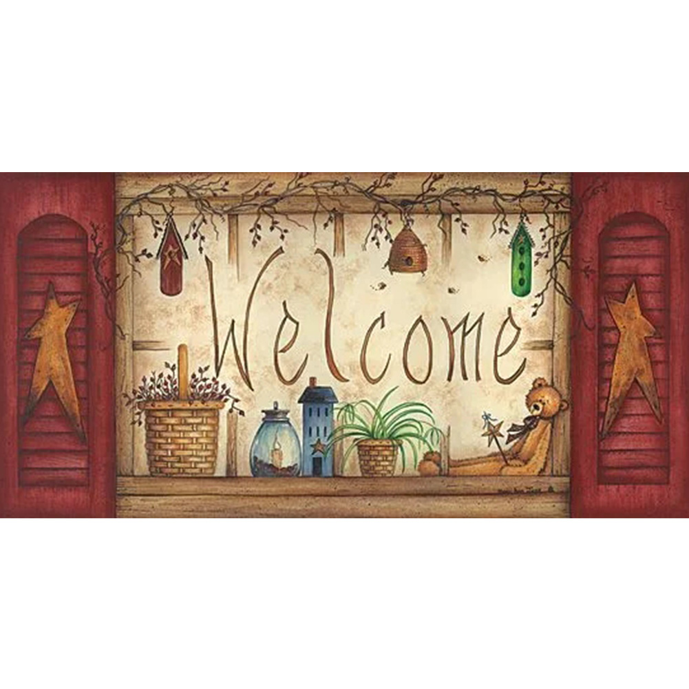 

Poster Letter Bear - Round Drill Diamond Painting - 50*25CM, 501 Original