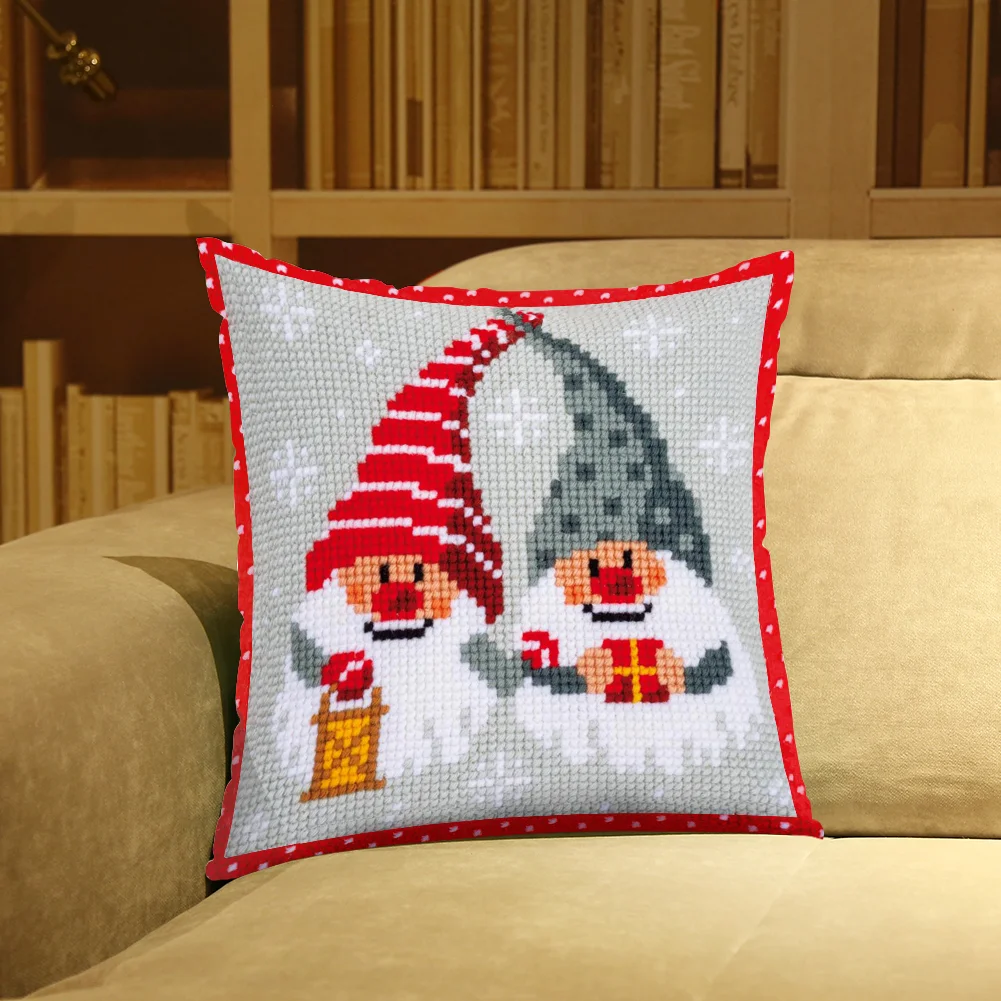 11CT Stamped Cross Stitch Pillow Case - Christmas (Canvas|40*40CM)