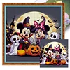 【Limited Stock Sale】Disney Halloween-Mickey Minnie-11CT Stamped Cross Stitch 45*45cm/17.72*17.72in