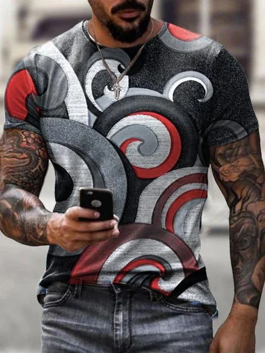 Men Print Casual T-shirts-05