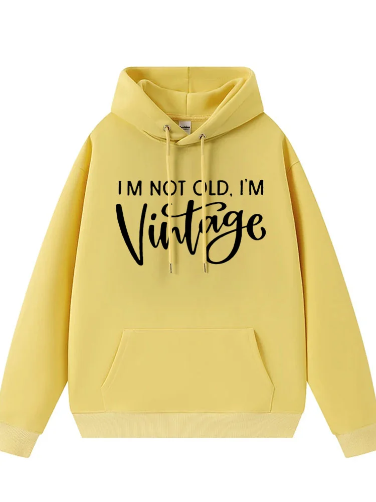 Teecade Teecade I'm Not Old I'm Vintage Art Print Casual Hoodie