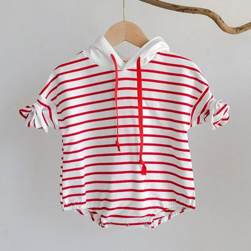 Newborn Baby Boys Girls Long Sleeve Hooded Loving Heart Rompers Clothes 2020 Spring Autumn Baby Toddler Boys Girls Jumpsuits